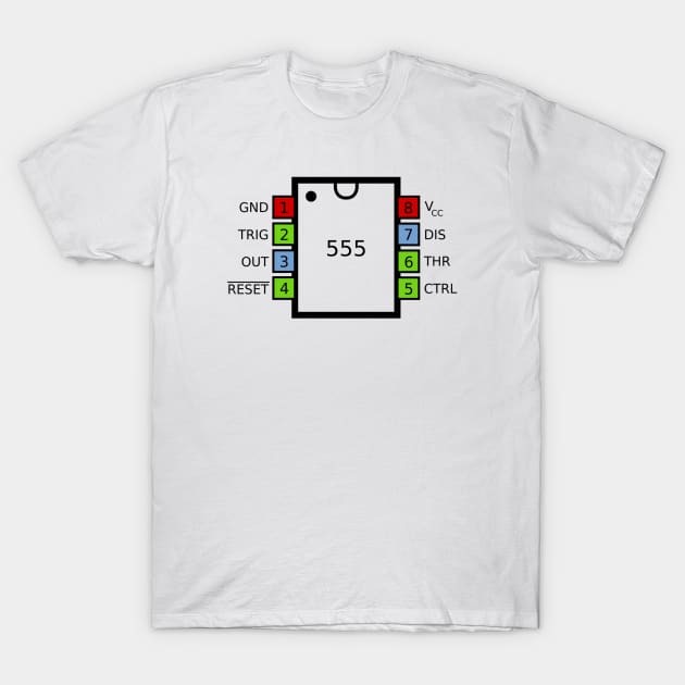 555 Timer IC T-Shirt by AlternativeEye